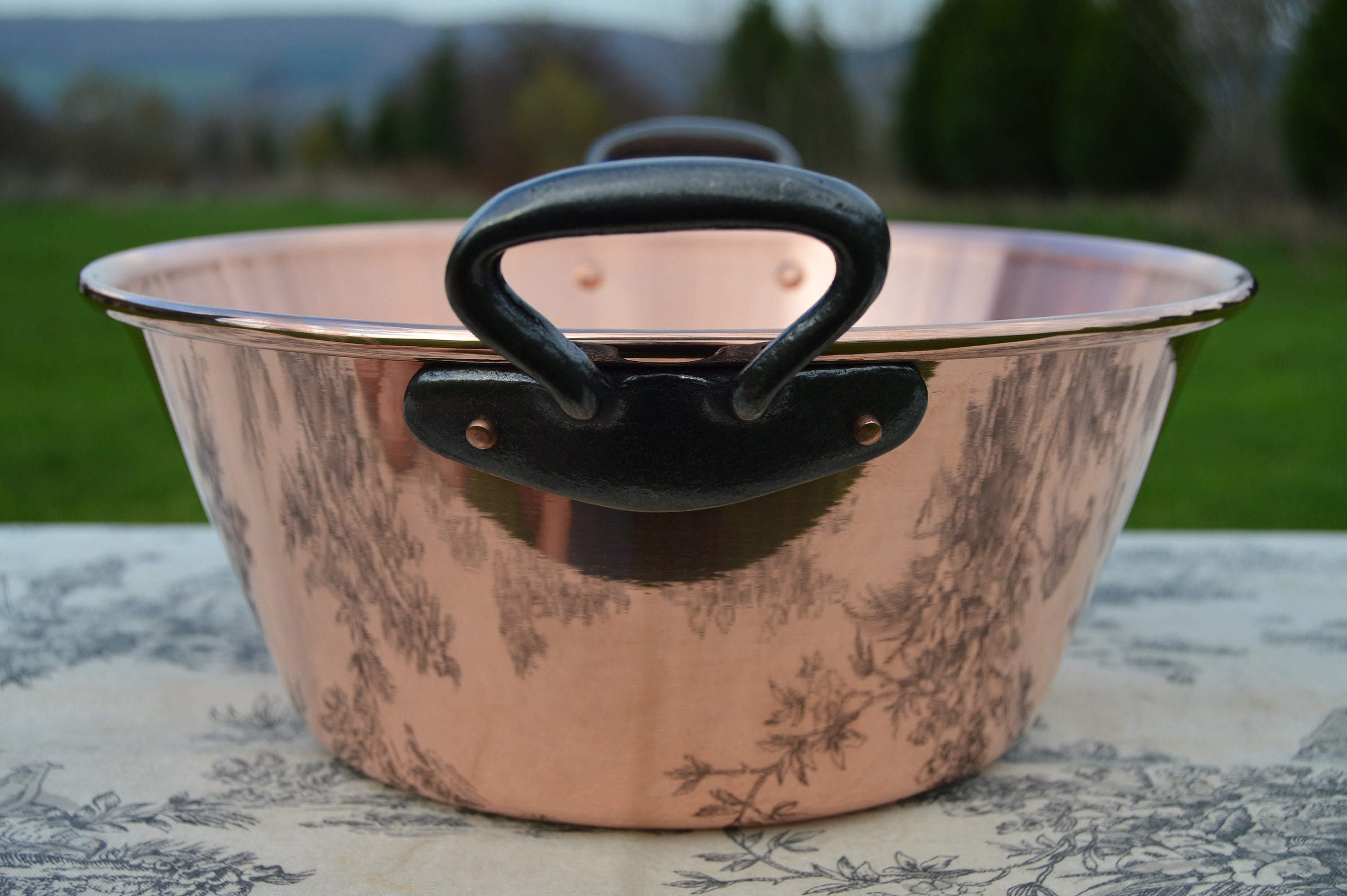 Nouveau Nkc 28 cm Copper Jam Pan de Normandy Kitchen Jelly 28cm 11 Rolled Top Iron Handles New Coppe