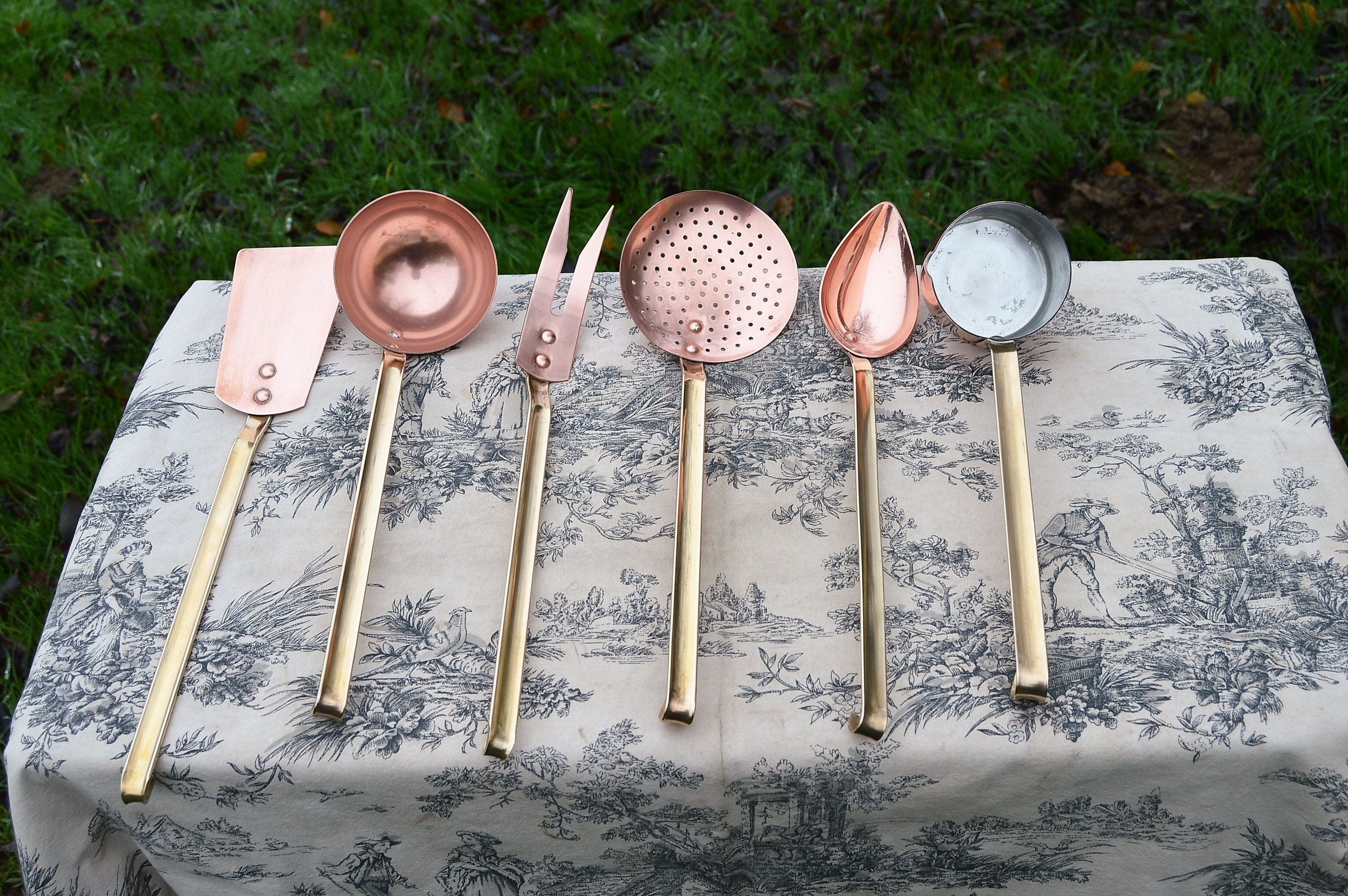 Copper Kitchen Utensils Quality Vintage French Copper and Brass Hand