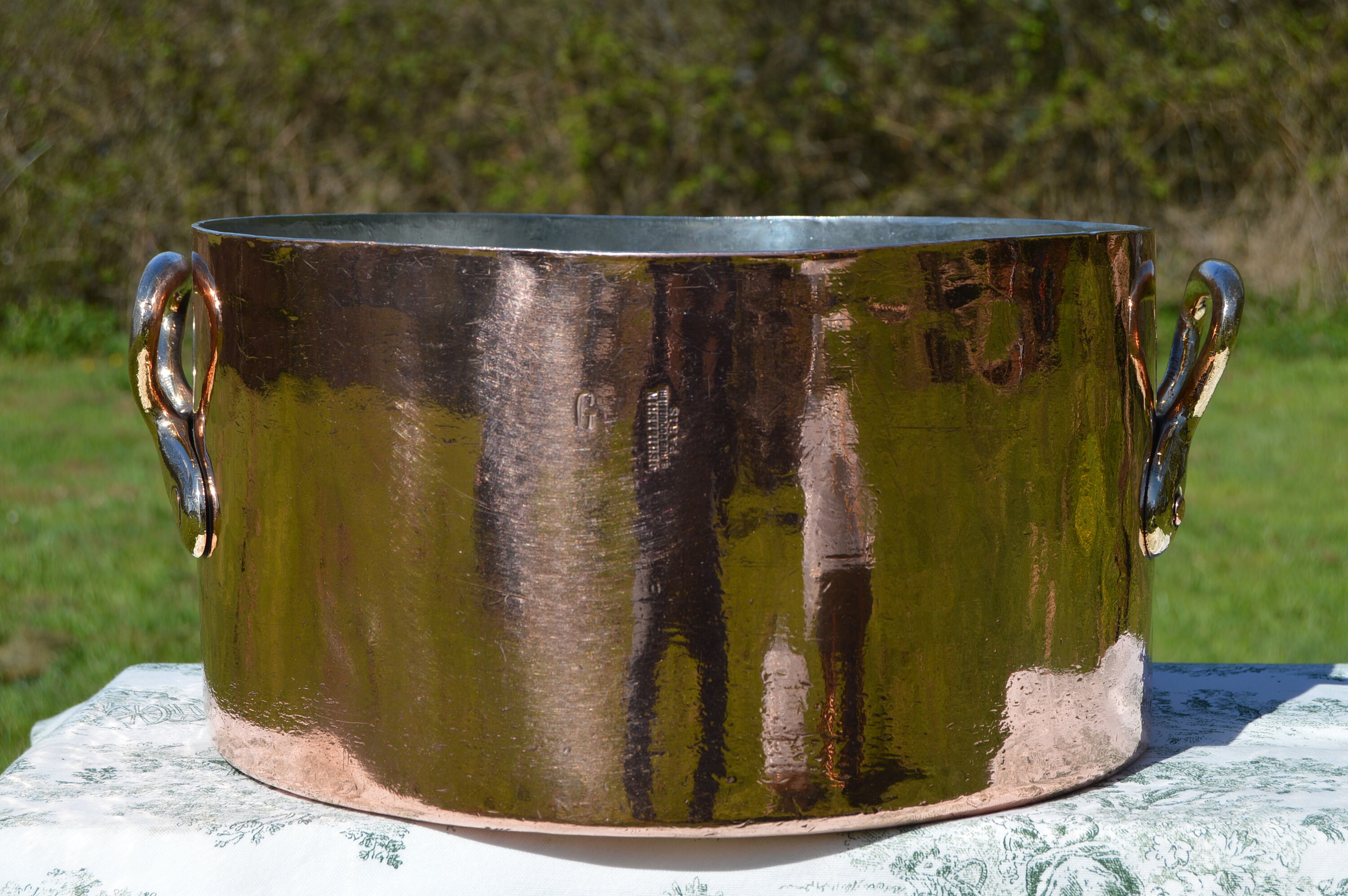 Dehillerin French Antique 3.3mm Copper 36cm Rondeau Pot Marmite Ragout  Faitout BIG Pan New Tin Castelated Joints Copper Quality Pot