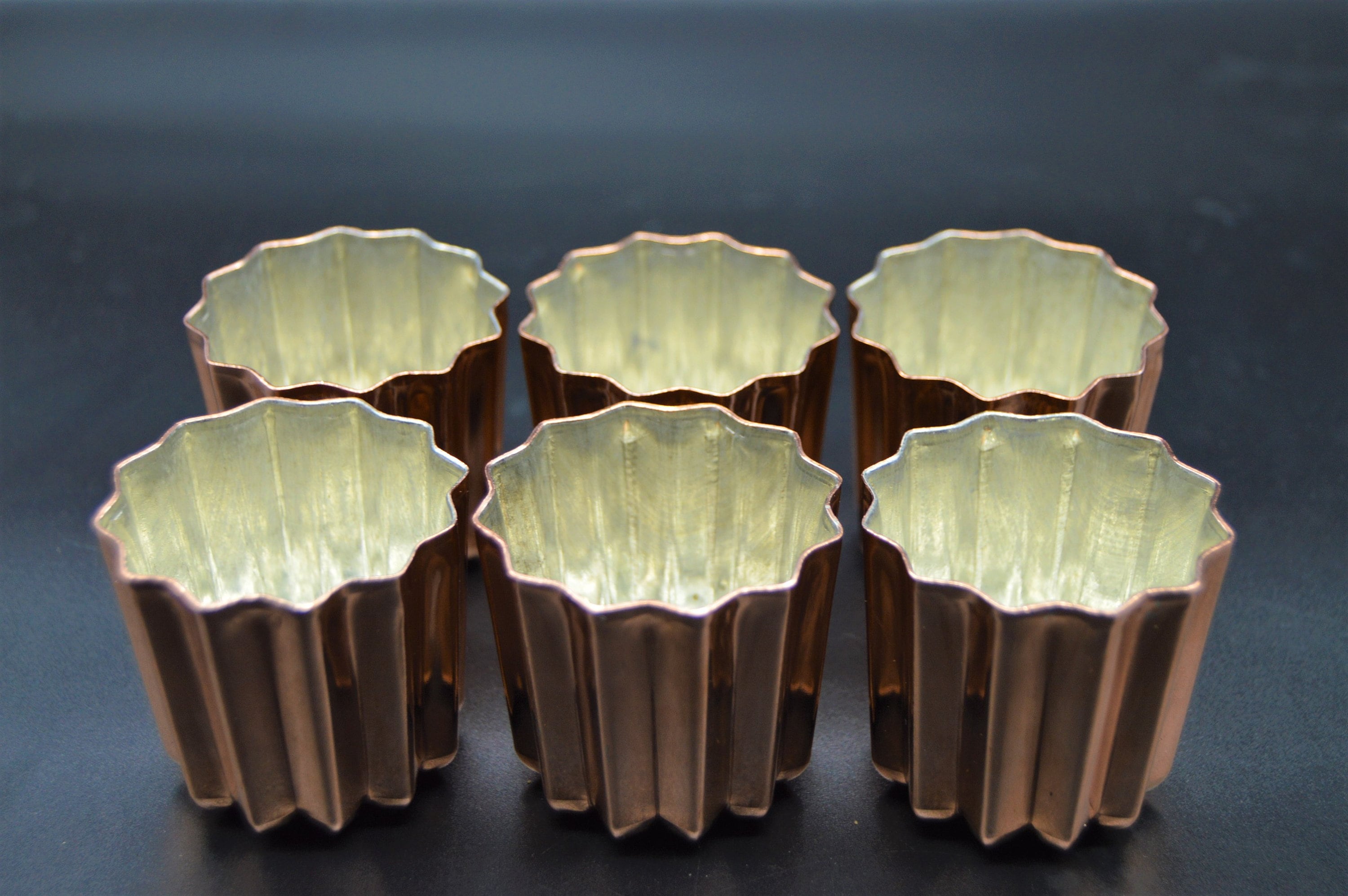 銅製カヌレ型：本格フランス製ケーキ型、6個セット - Etsy 日本