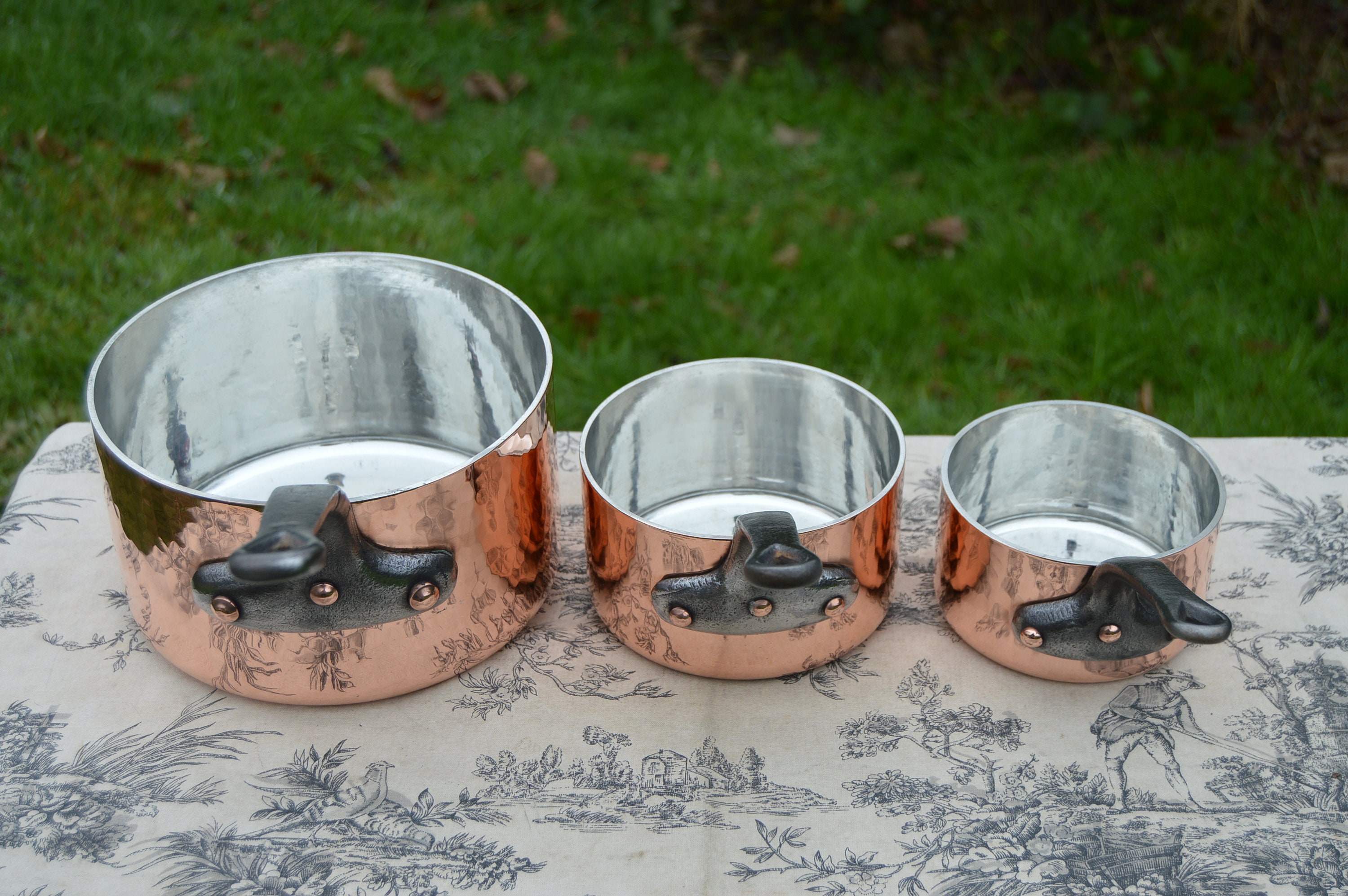 Copper Pans 2.82.9mm New Villedieu Tin Vintage French Copper