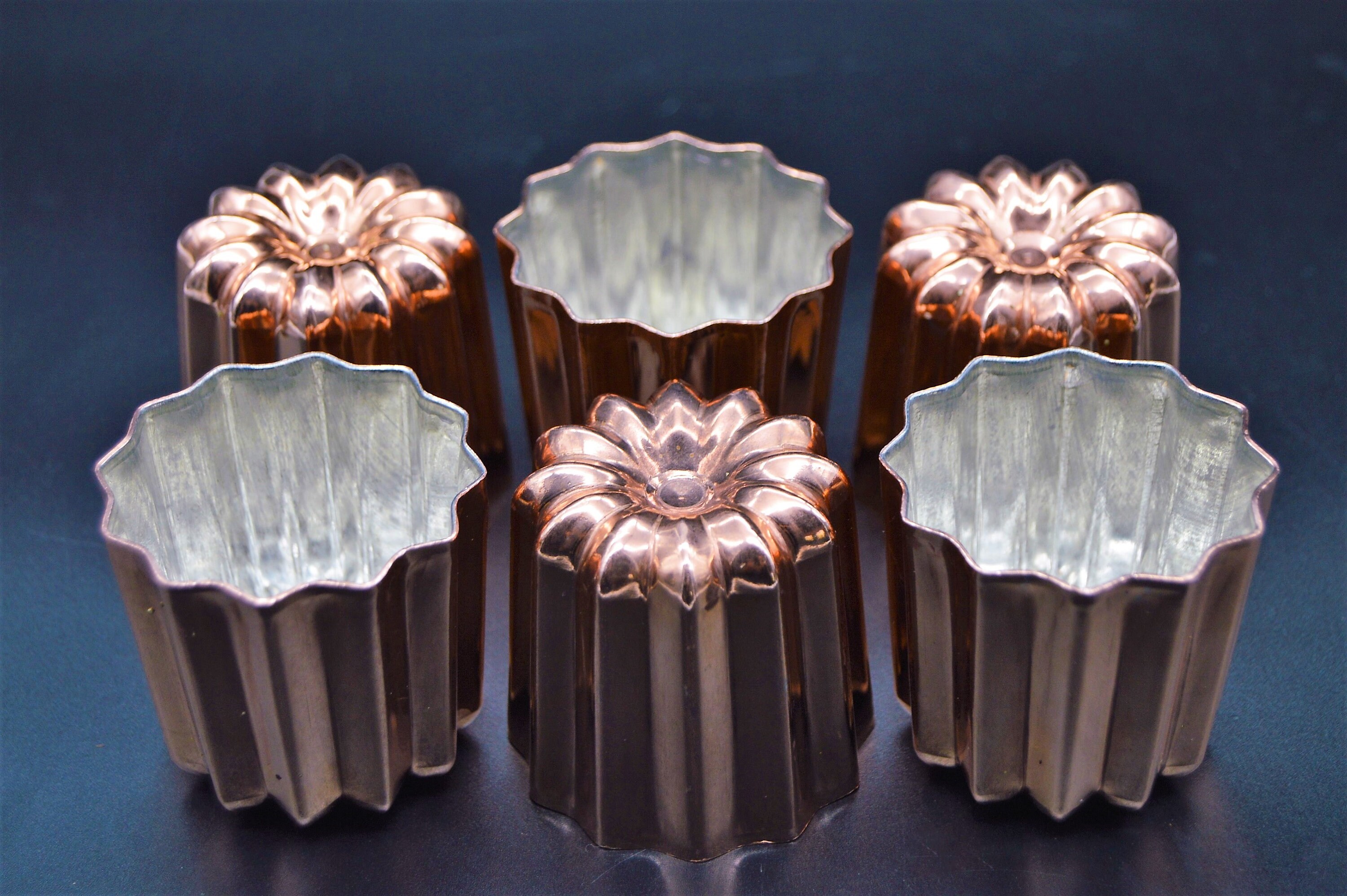 銅製カヌレ型：本格フランス製ケーキ型、6個セット - Etsy 日本