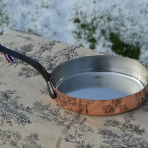 New NKC 20cm Copper Oval Saute Pan Skillet Normandy Kitchen Copper Saute Small Fish Pan 8&quot; Long Tin lined New NKC Fish Fry High Sided Pan