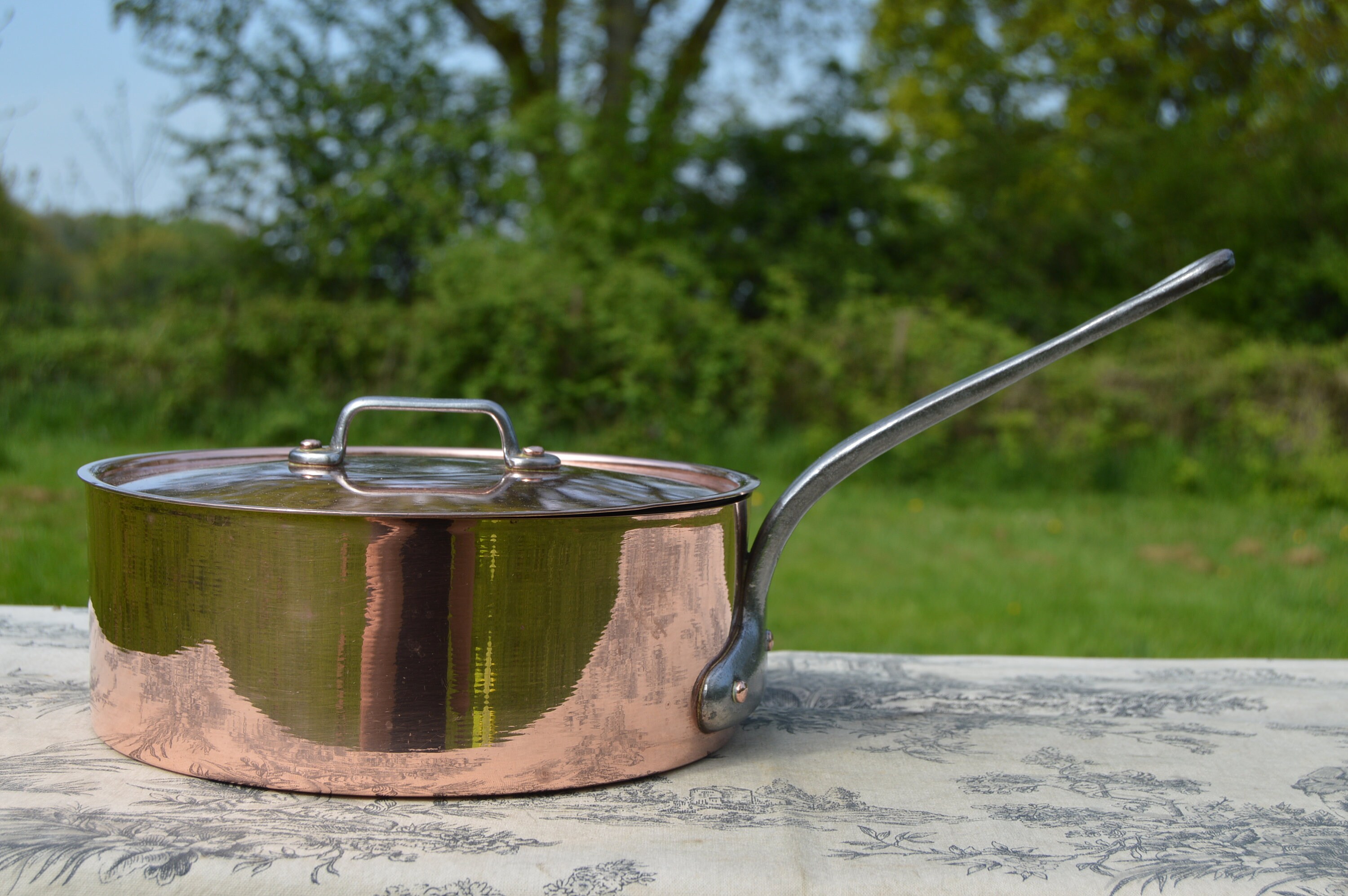 Cookware Pots & Pans Vintage Sauteuse Pan with Lid Made in France
