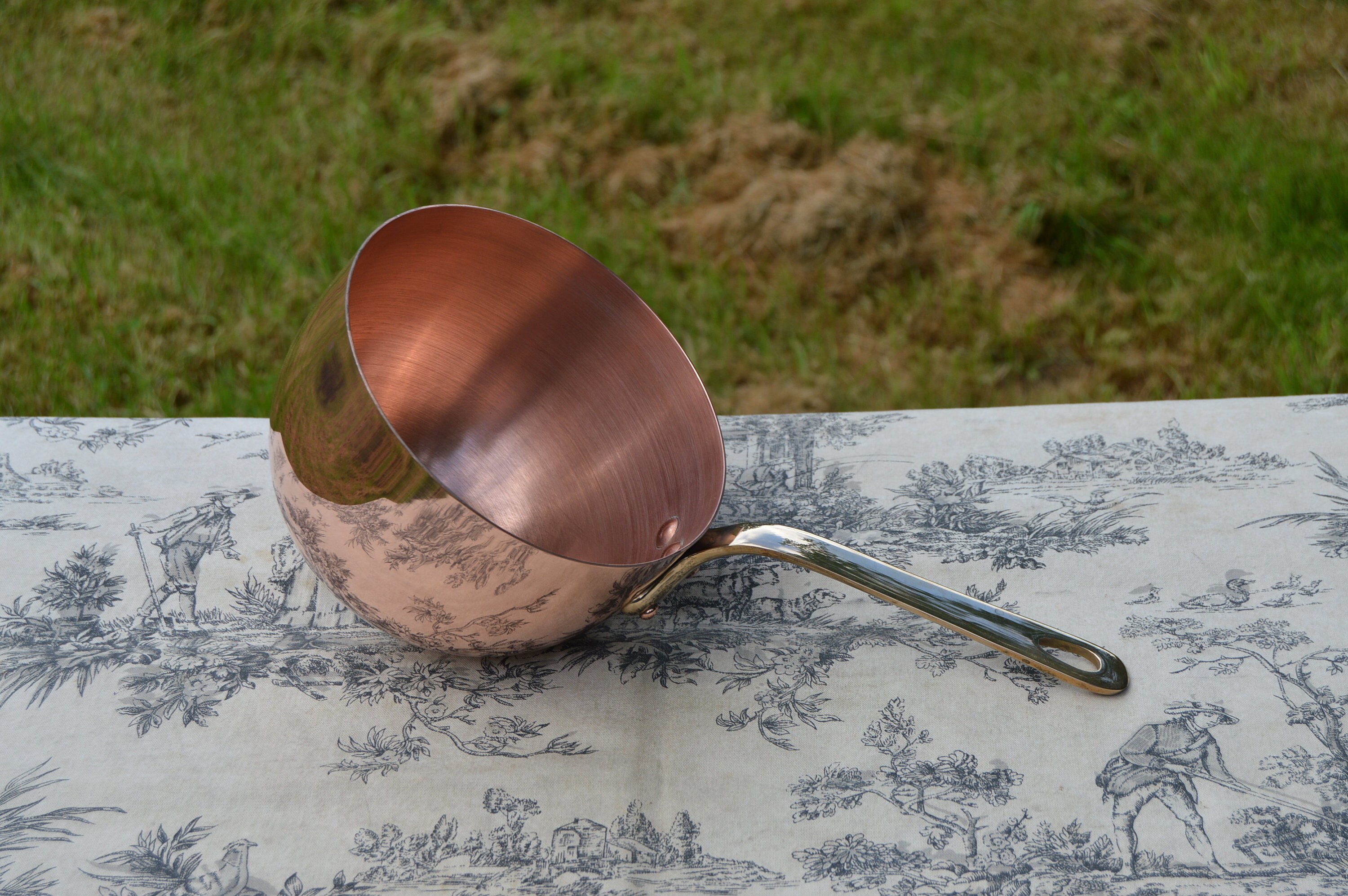Vintage Made in France Copper Pan French Poêlon à Sabayon Zabaglione