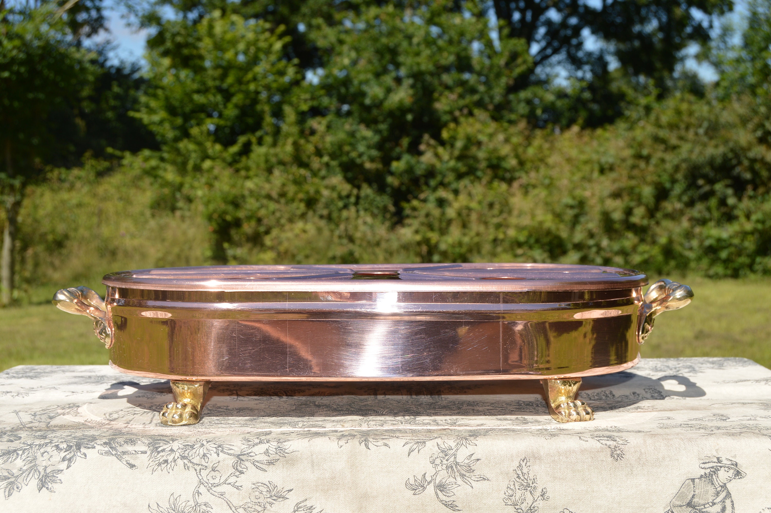 Copper Plate Warmer - French Metro Antiques