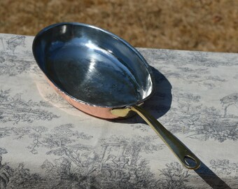 Copper Pan Gebruder Hepp 26cm 10 1/4 inch Antique German Kupfer Copper Refurbished Fish Pan