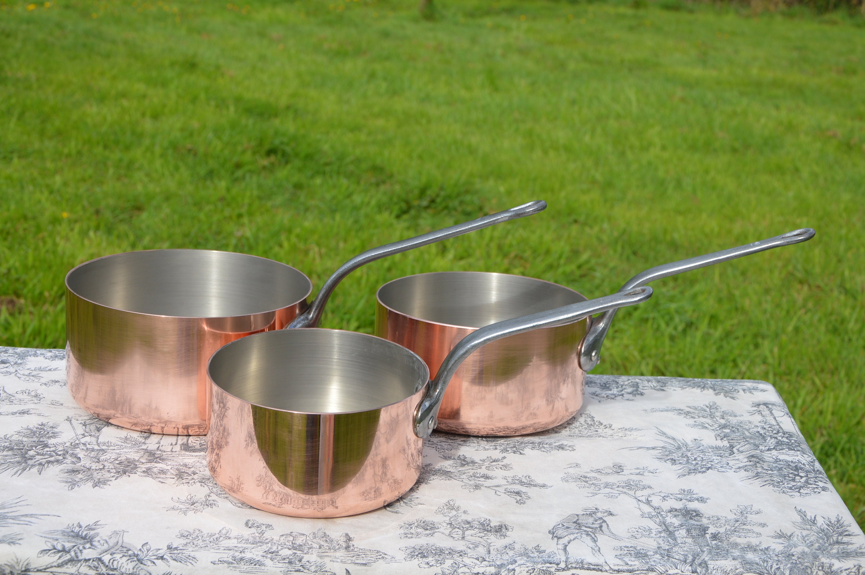 Sauce Pan Pot Copper Vintage Cooking Pan Made in Portugal