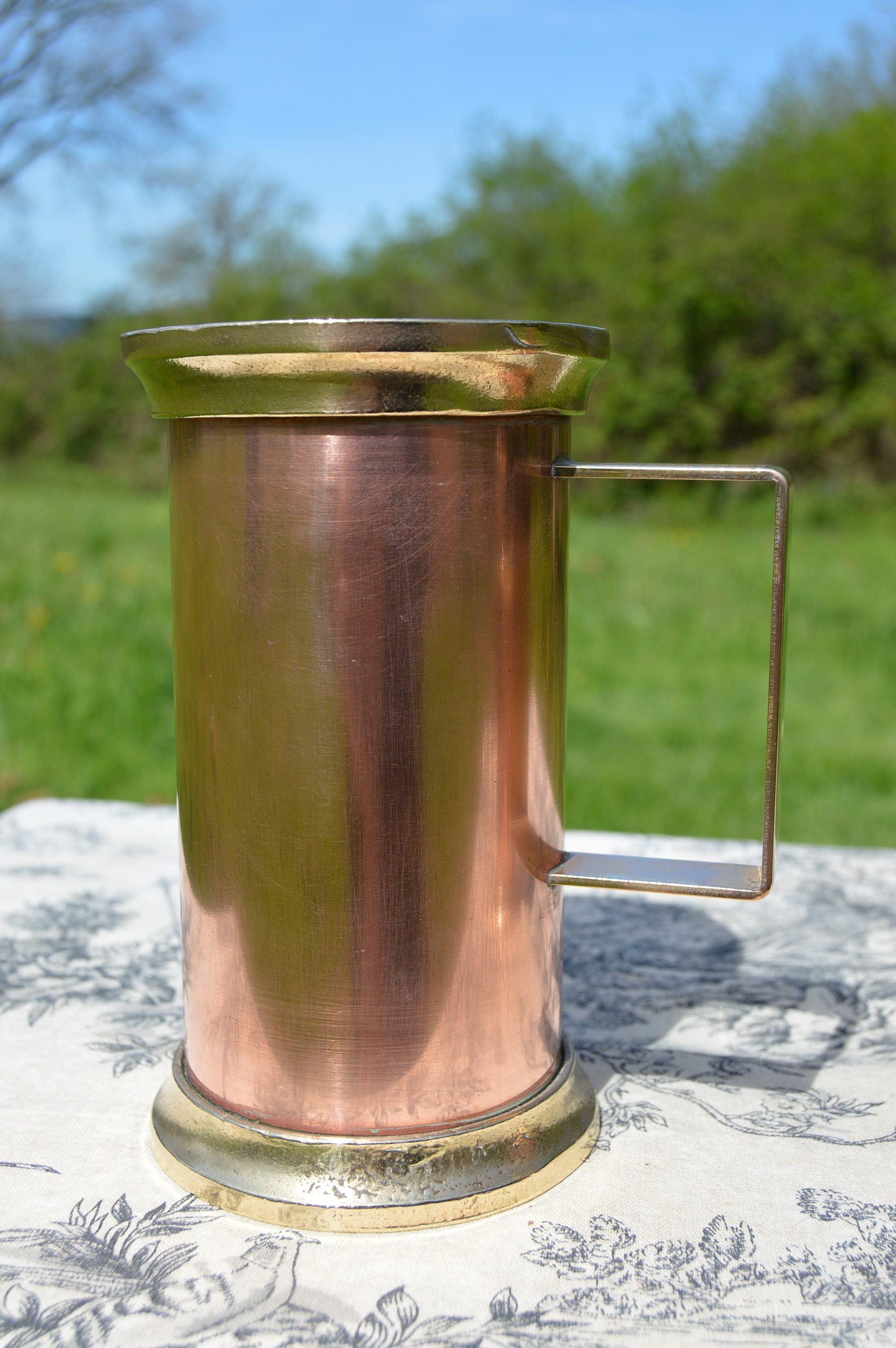 Vintage Copper Pitchers French Copper Set Four Heavy Graduated Copper