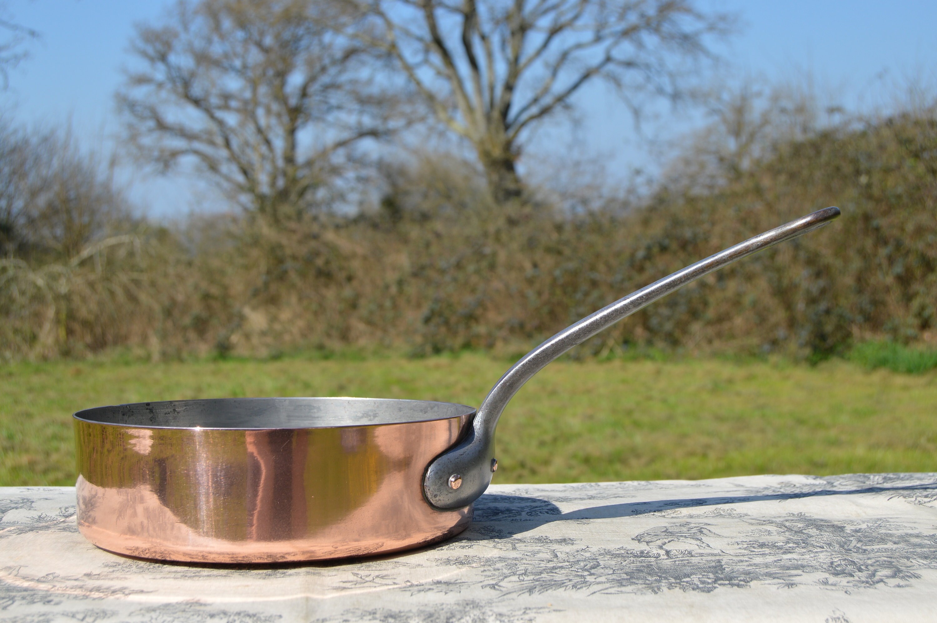 New NKC Copper 28cm Rondeau 28 cm 11 Big NKC Saute Two Handle Casserole  Cuivre Traditionally Made Tin lined New Normandy Kitchen Copper