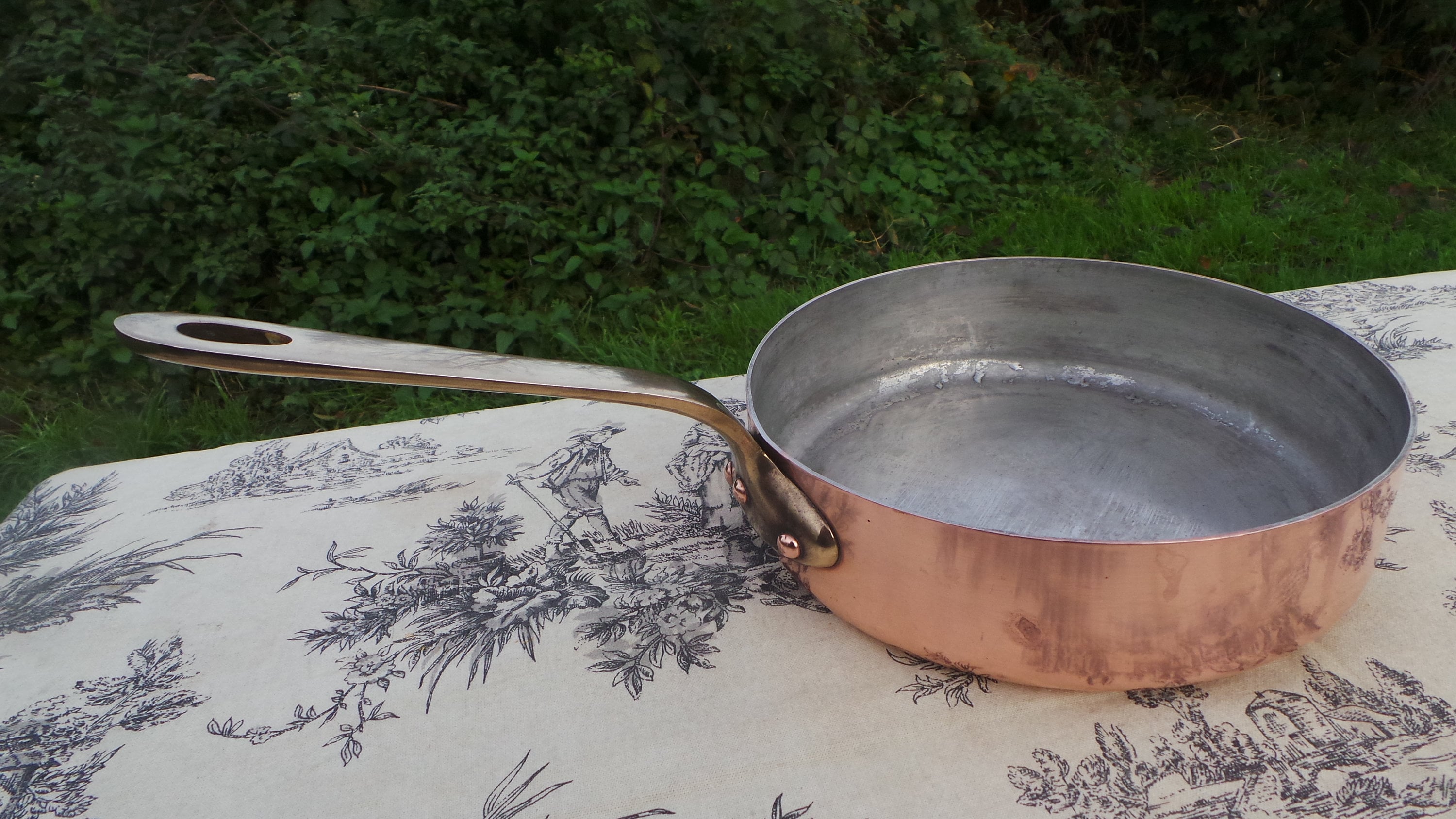 Fry Skillet Saute Pan 20cm or 8 inch Vintage French Copper Saute Pan