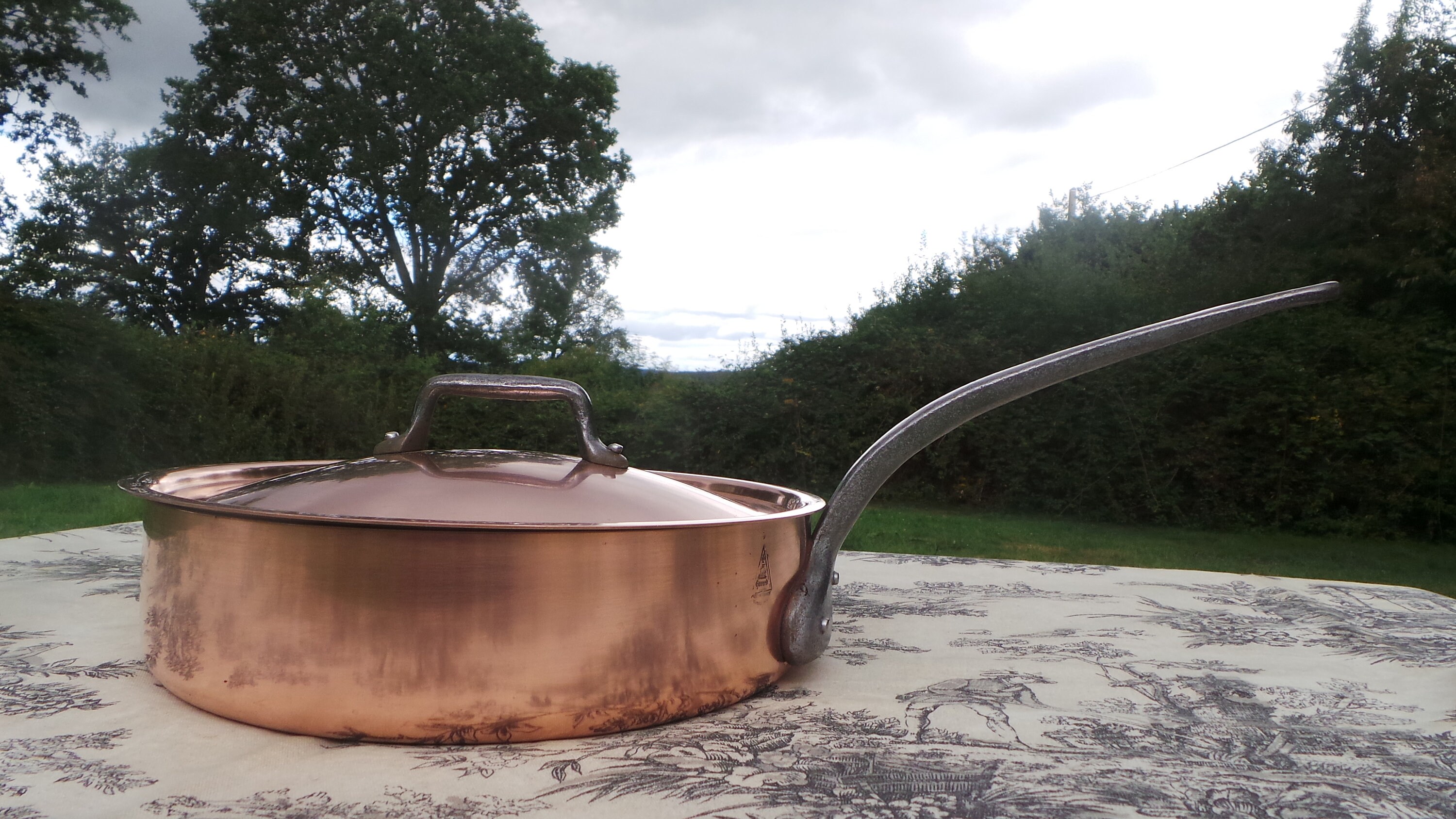 Marcus Copper Saute Pan Havard of Villedieu 1.5MM Stainless Steel Lined