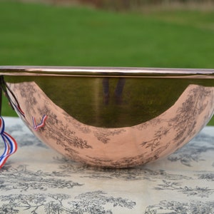 New NKC Copper Mixing Bowl: Normandy Kitchen, 11&quot; with Iron Ring
