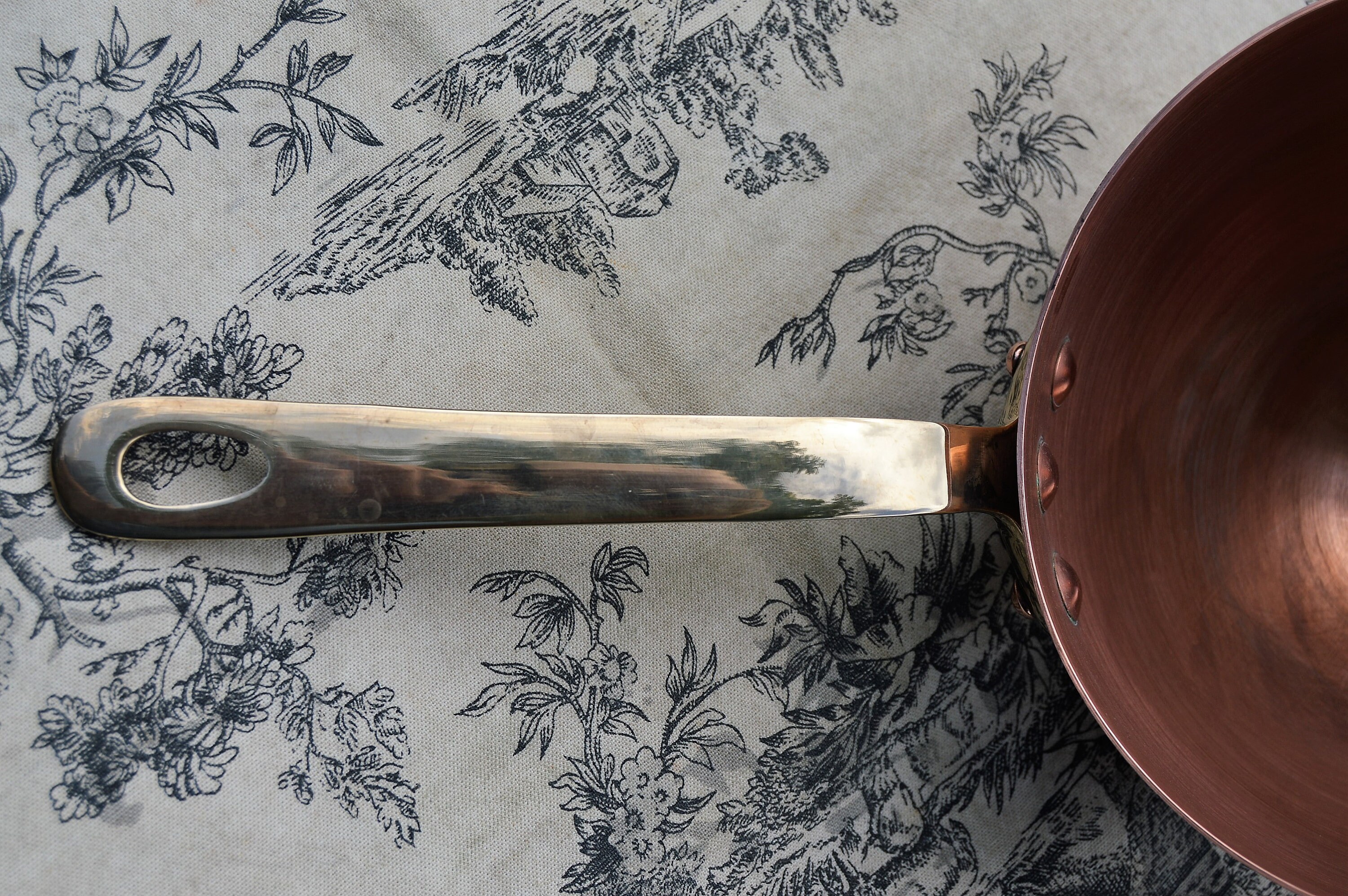 Vintage Made in France Copper Pan French Poêlon à Sabayon Zabaglione