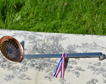 New NKC Kupfer Skimmer Ecumoire aus der Normandie Küche Kupfer Marmelade Gelee Löffel Edelstahlgriff New Normandy Kitchen Copper Collection