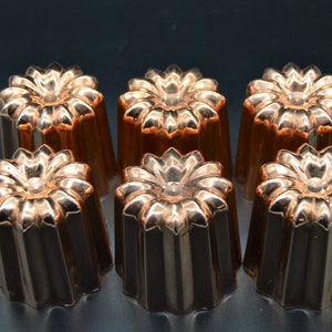 Details about   4 Copper canele molds Large 2.1 inches 4 Copper Cannele made in France 