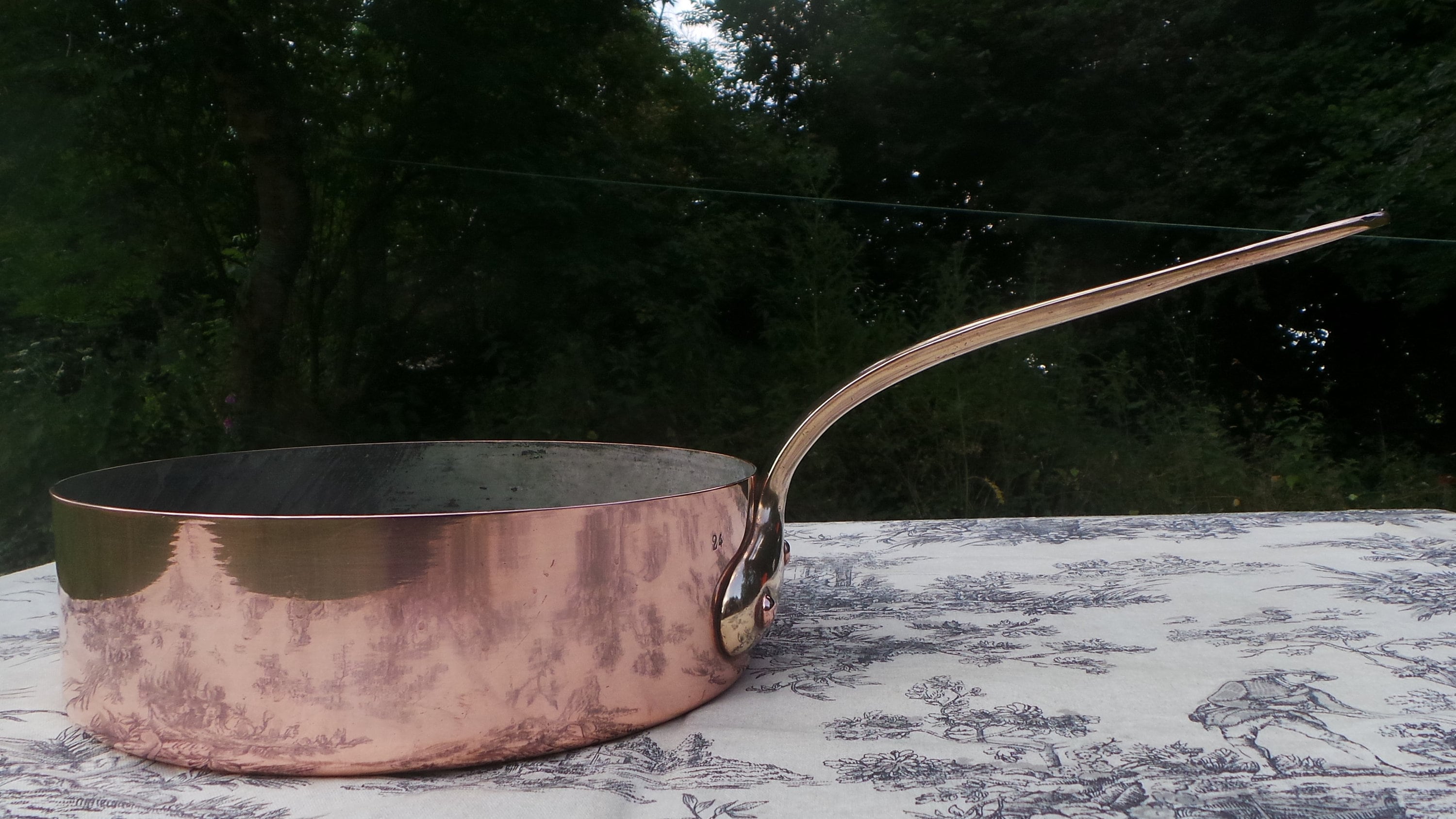 Copper Saute Pan Fry Skillet Copper Pan Vintage French Copper Kitchen