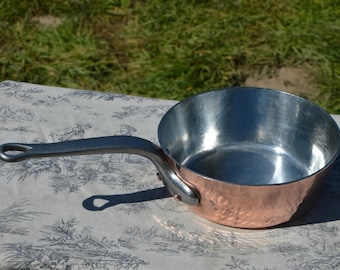 French Copper 2.8mm Sauteuse Evasee Pan Windsor New Artisan Hand Wiped Tin Lined Vintage Professional Windsor 8" 20cm "The Best Copper Pot"