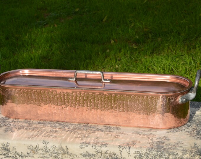 Copper Fish Kettle MASSIVE Vintage French Copper Cast Iron Etsy