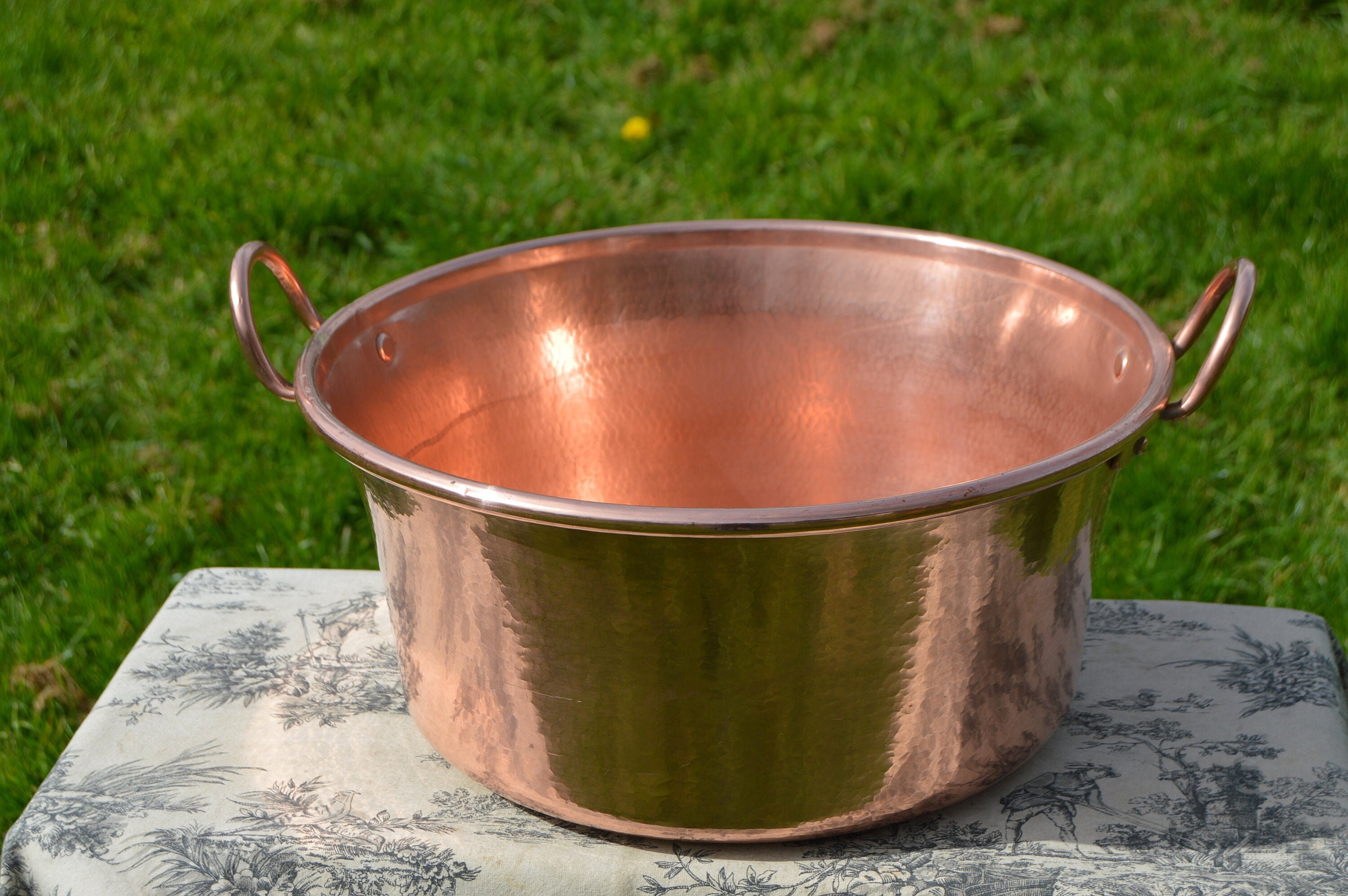 Antique Copper Pan Jam Pan Very Tall French Jelly Candy