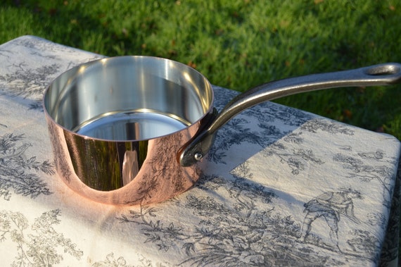 Antique Copper Saute Pans - a Pair