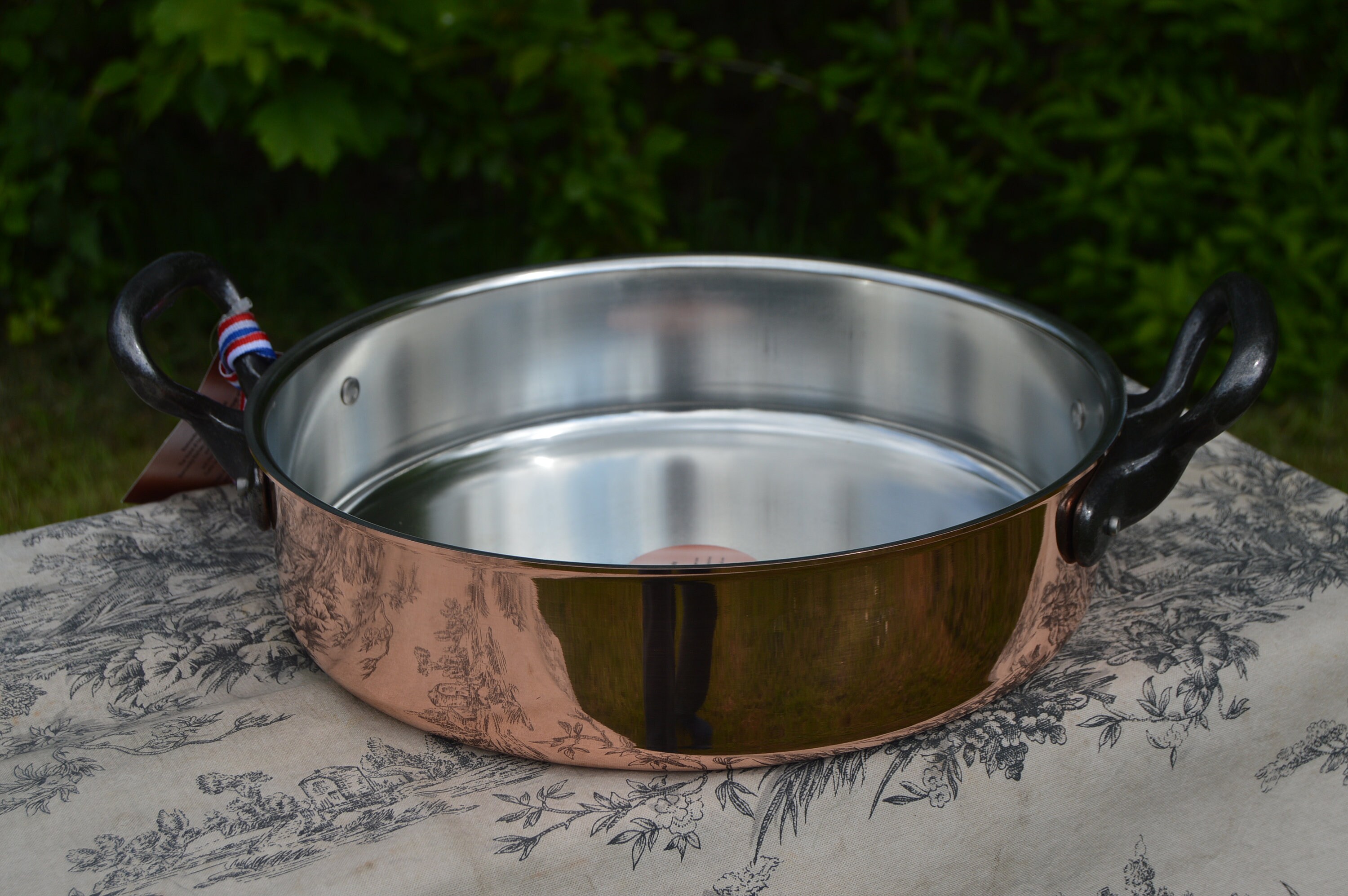 Copper Rondeau Pot W/ Handles
