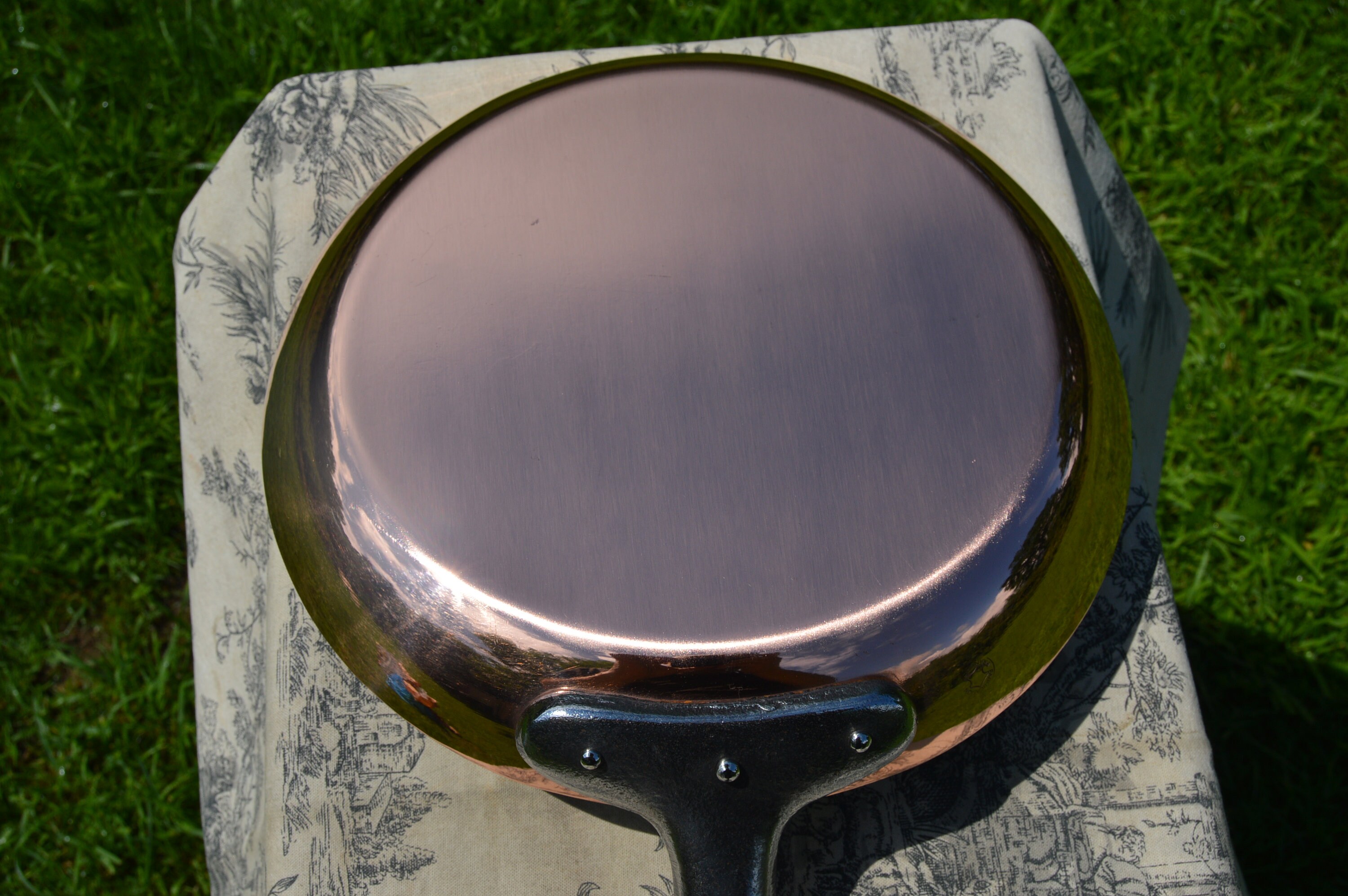 Vintage 28cm Fry Pan Skillet New Tin 11 Inch Fabrication Francaise