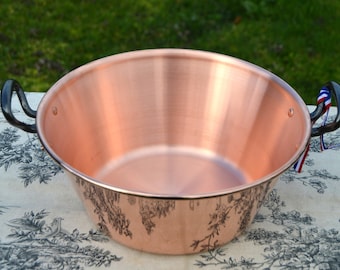 New NKC 28 cm Copper Jam Pan from Normandy Kitchen Copper Jam Jelly Pan 28cm 11" Rolled Top Iron Handles New Normandy Kitchen Copper