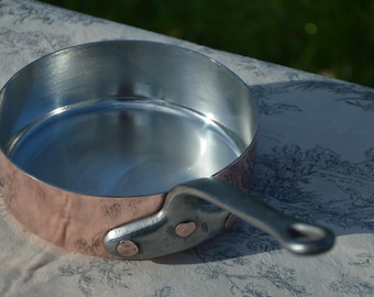 Artisan Copper Sauté Pan: French Tin-Lined Fry Skillet (16cm)