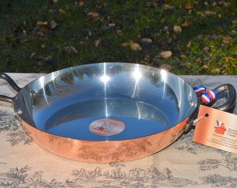 NKC Copper Au Gratin Pan: Tin Lined Roasting Dish, 24cm