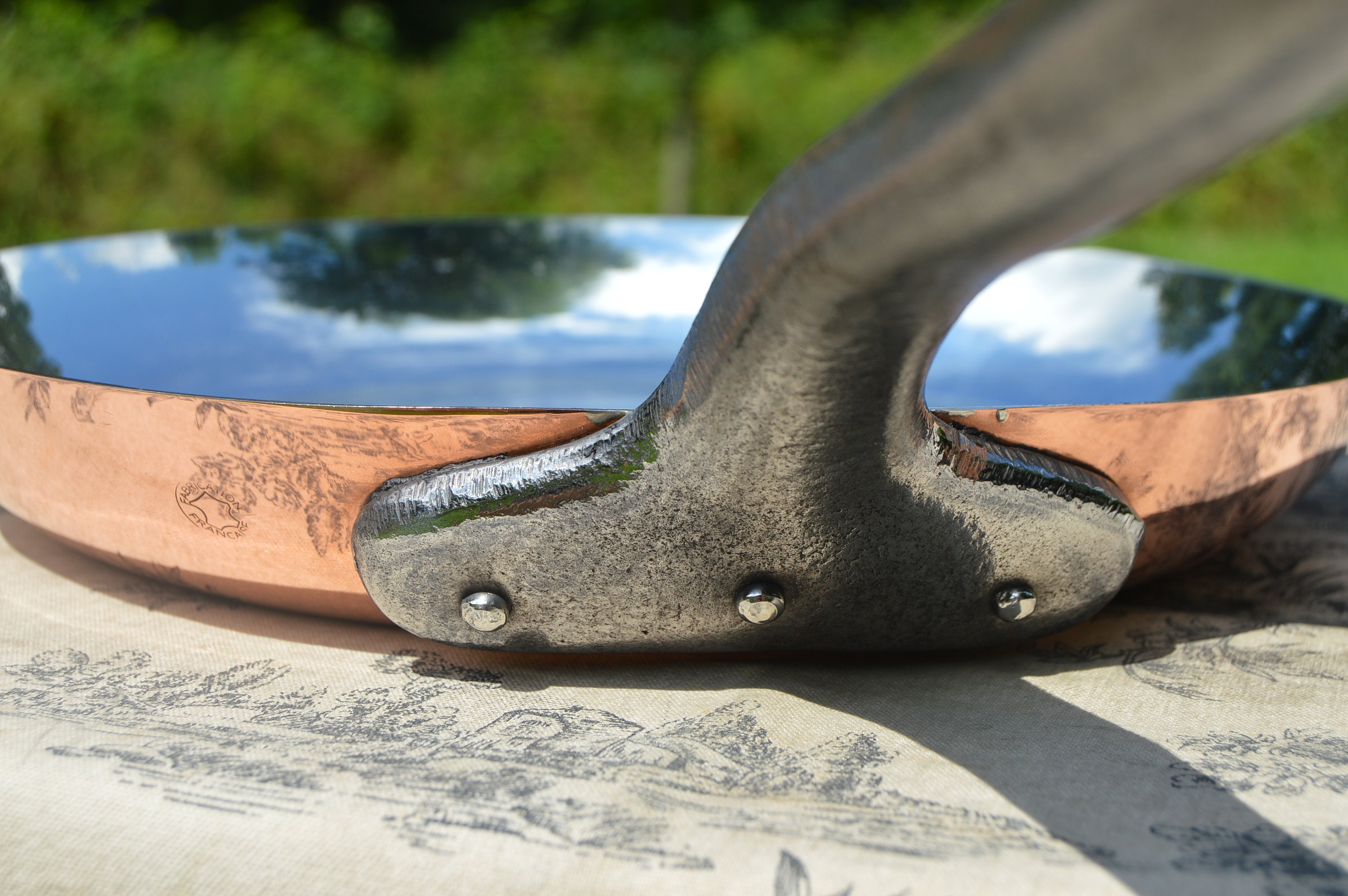 Vintage 28cm Fry Pan Skillet New Tin 11 Inch Fabrication Francaise