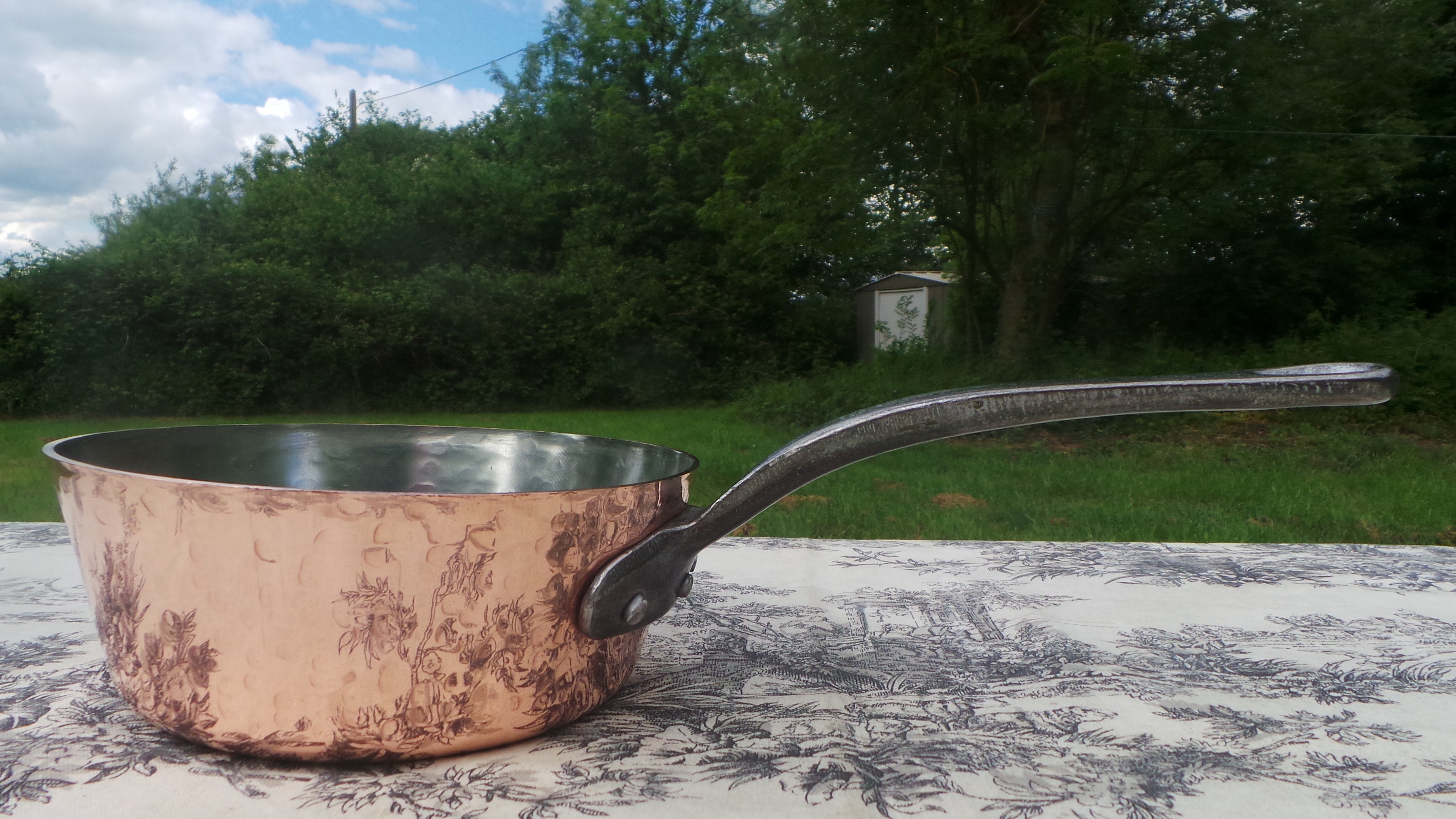 Copper Pan Sauteuse Évasée French Vintage Superior Quality Vintage