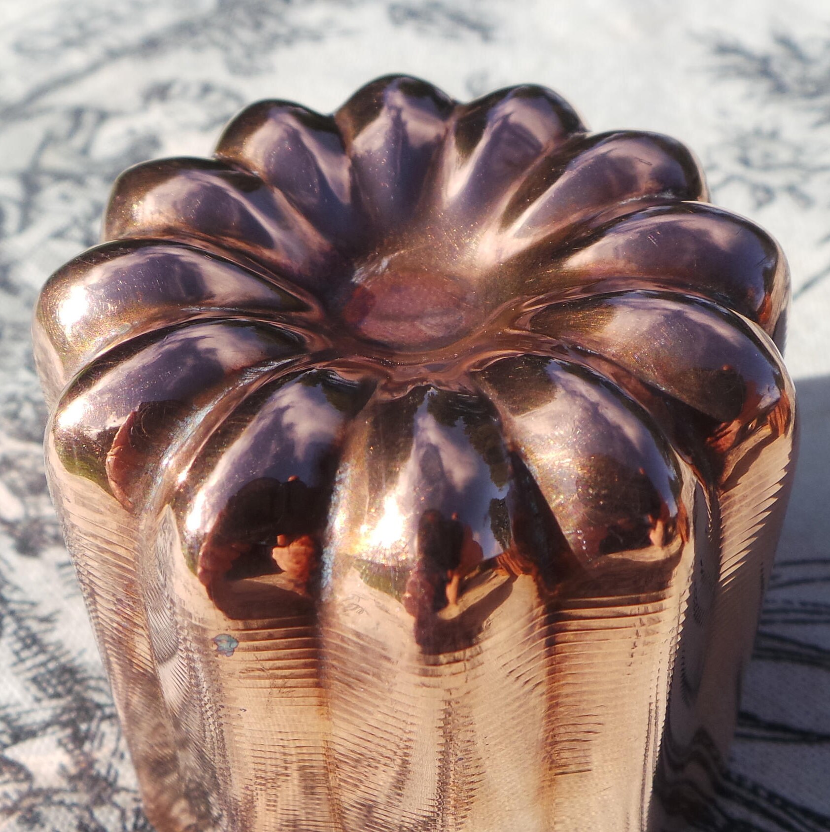 Four Copper Molds Bordeaux Moules A Cannelle Cinnamon Bun Mould Vintage