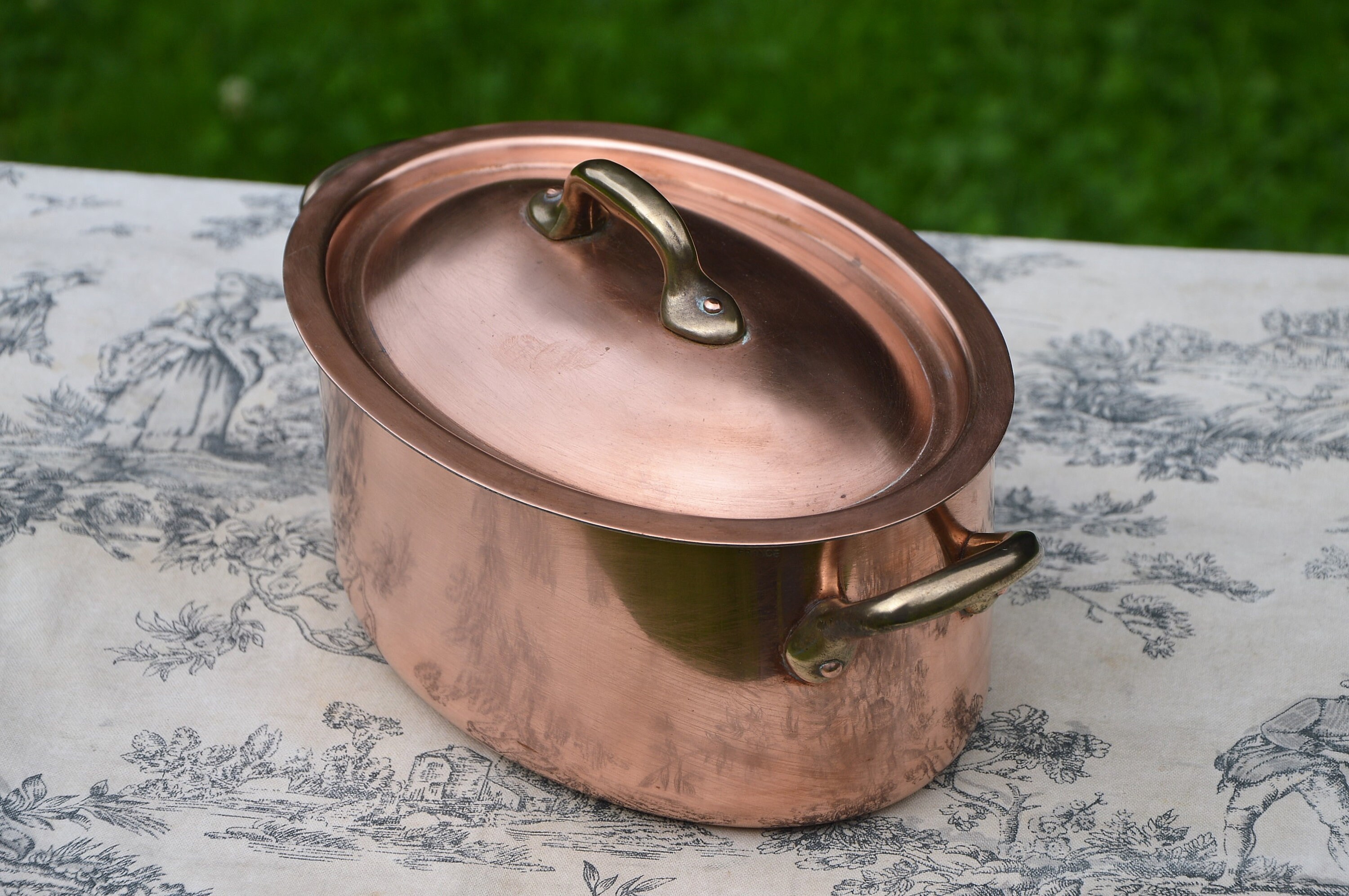 New NKC Copper 24 cm Stew Pot Bassine a Ragoût Casserole Marmite Faitout  Dutch Oven Traditionally Made Normandy Kitchen 24cm 9.5 Tin lined