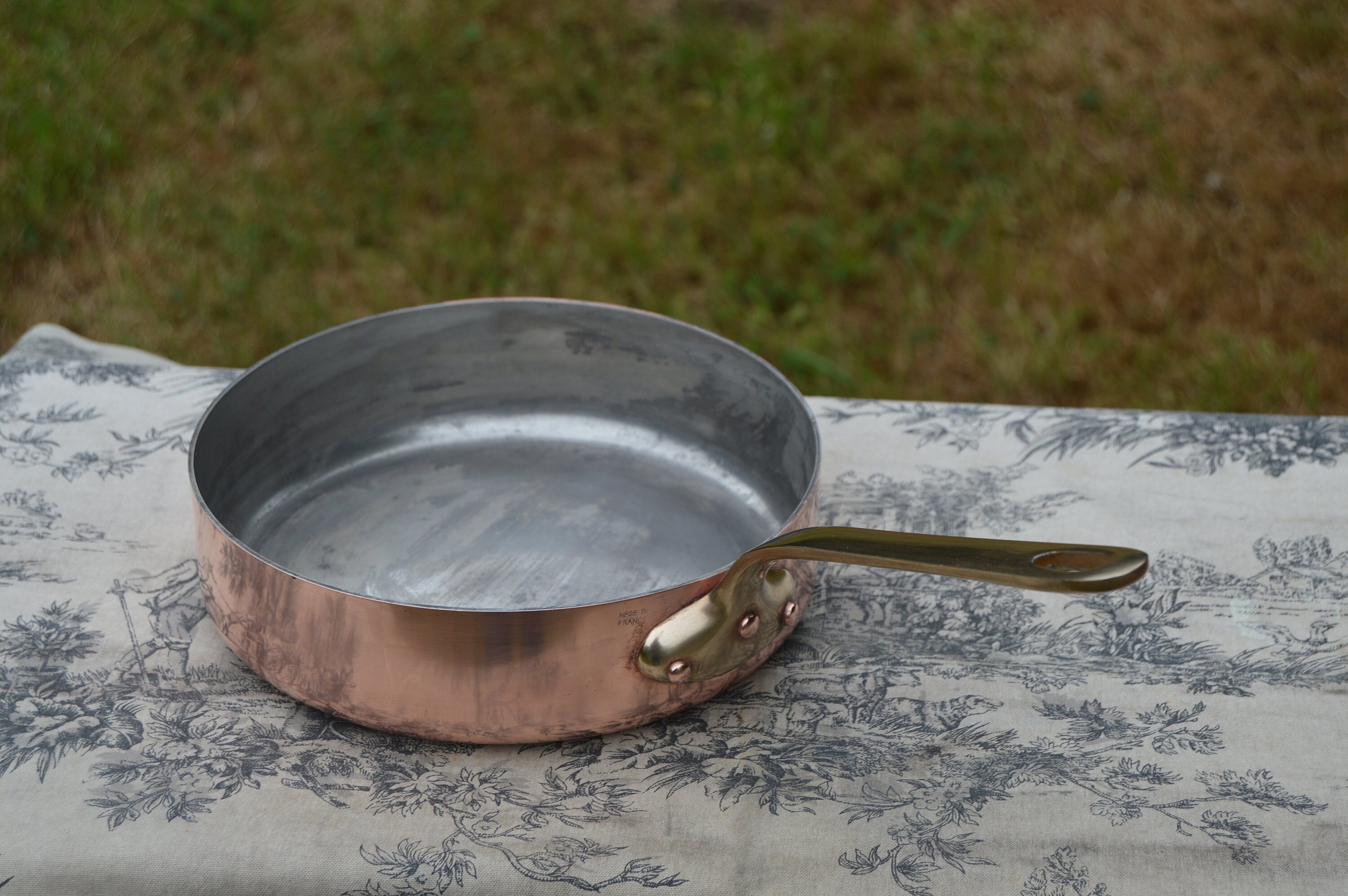 Fry Skillet Saute Pan 20cm or 8 inch Vintage French Copper Saute Pan