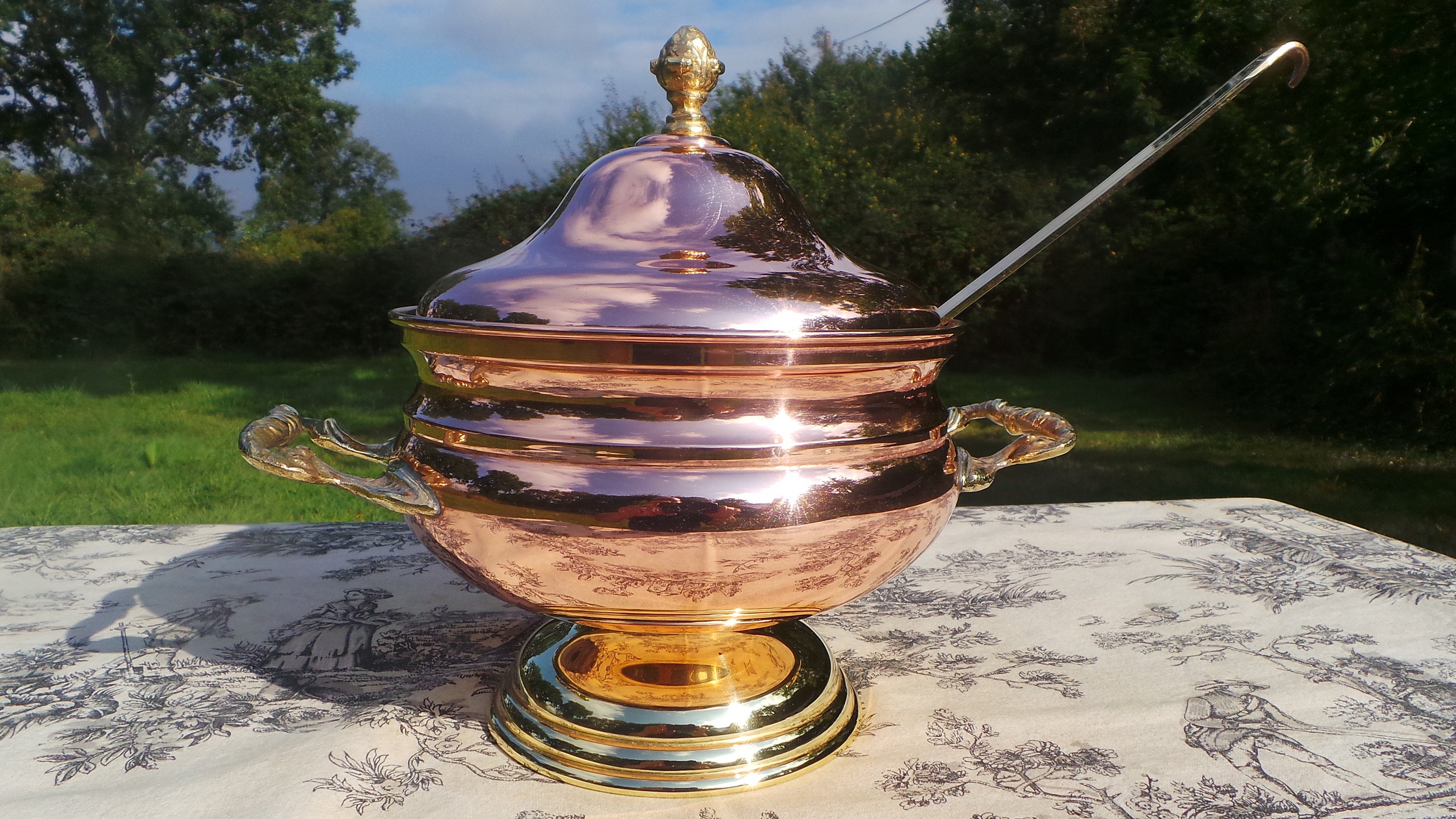 Copper Soup Tureen BIG Copper Bowl Soup Server Stew Pot Large Etsy