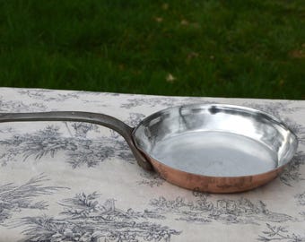 Copper Flipping Pan Omelette 1.5mm Copper Frying Saute Skillet 18cm 7"