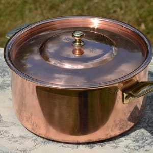 Casseruola in rame Lecellier: forno olandese francese, appena stagnata a mano