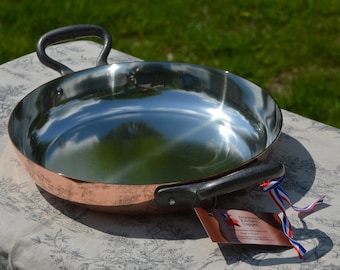 NKC BIG Handmade Copper Au Gratin Pan: 28cm Tin-Lined Roasting Dish
