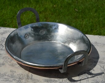 Antique Copper Tourtiere Gratin Dish – New Hand-Wiped Tin Lined, French Oven Pan