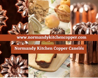 8 French Copper Canelé Molds: Eight Authentic Bordeaux Cake Moulds Caneles (5.5cm)