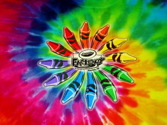 Pre-Owned Vintage Crayola Crayons Factory Tye Dye… - image 3