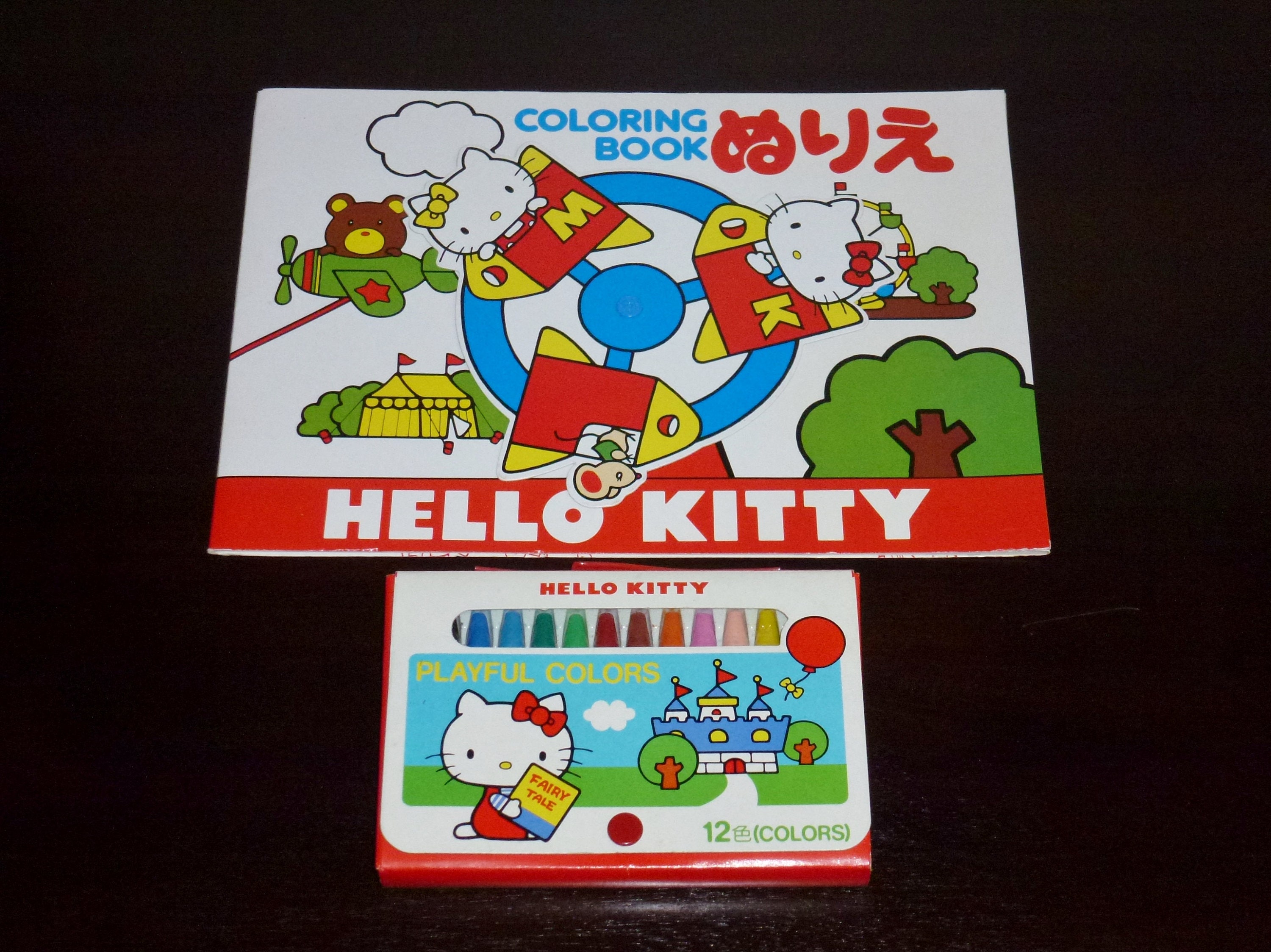 Download Vintage Sanrio 1976 Hello Kitty Coloring Book With Stickers Etsy