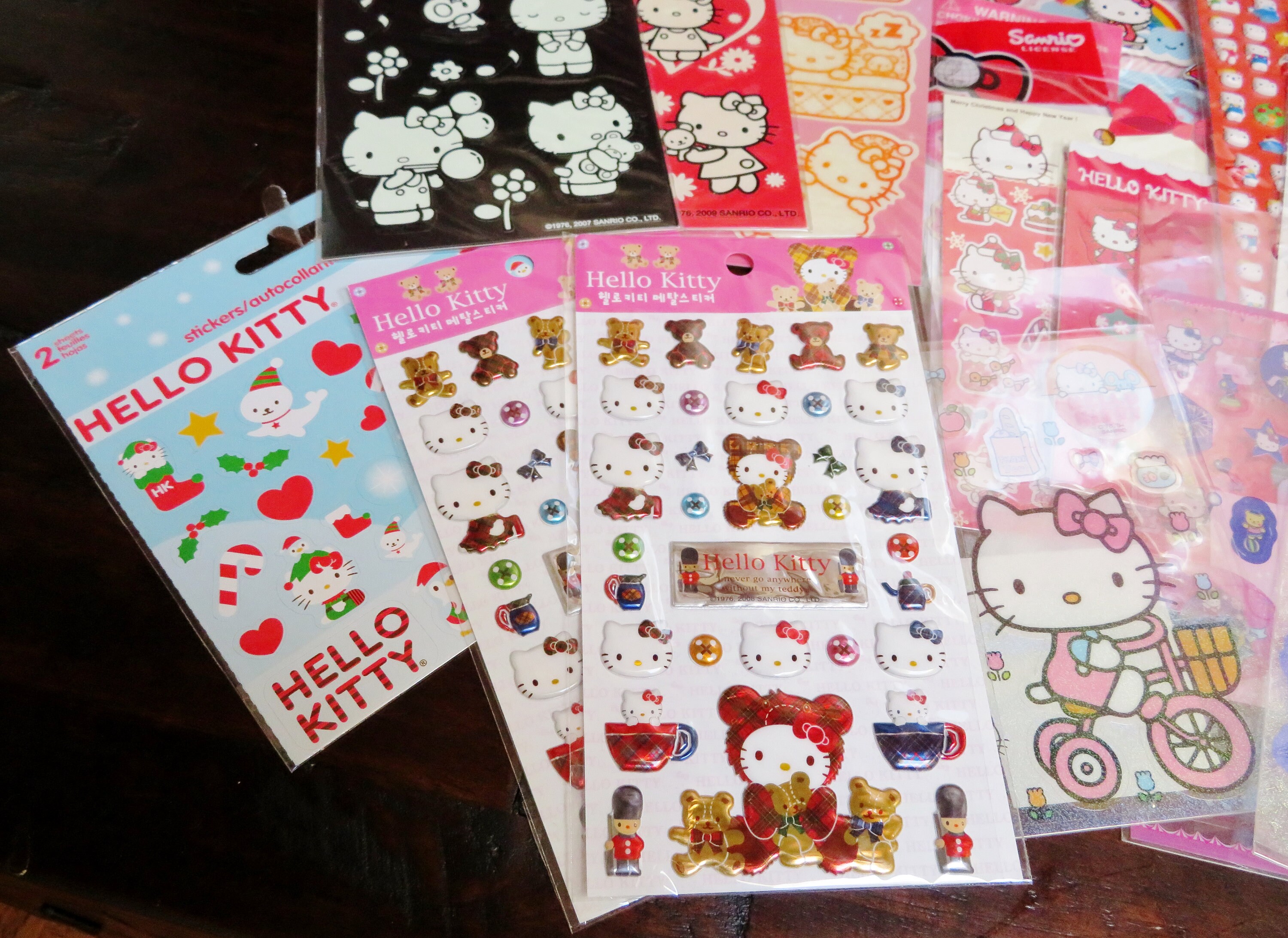 Sanrio Hello Kitty glow in the dark sticker,6.25”x5.25”( 3 Pieces)