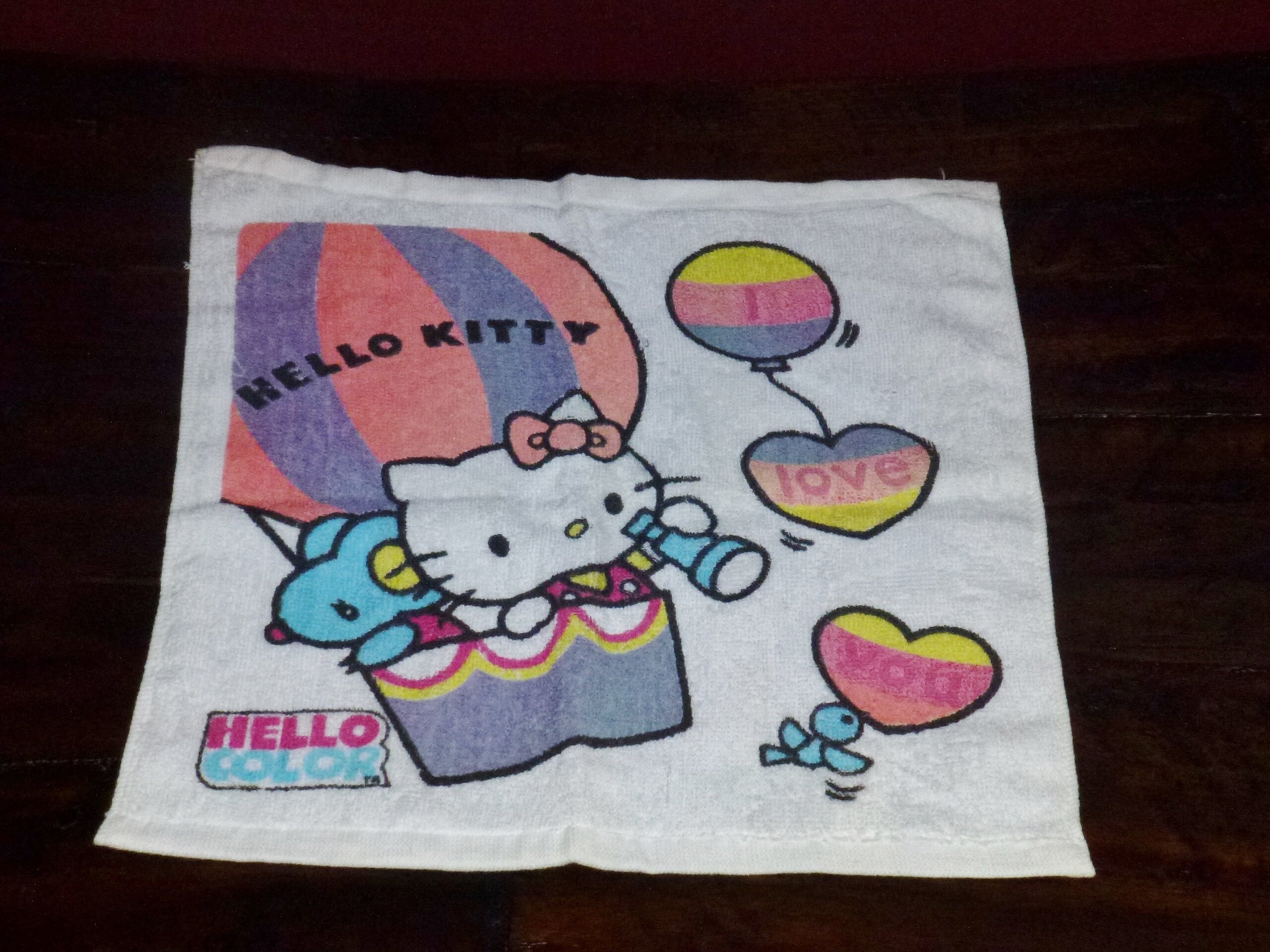 Vintage Sanrio 1985 Hello Kitty Hello Color Wonderful Washcloth Color Changing Hand Towel Etsy Ireland
