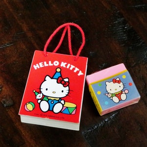 Vintage 1976 Sanrio Hello Kitty Circus Fun Pencil Sharpener and Eraser