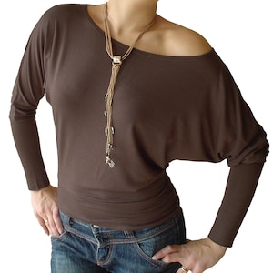 Longsleeve top/ Bat sleeve top/ Loose blouse/ Bat wings sleeve top/ Longsleeve womens top/ Longsleeve blouse/IVANEL/28 colors,S,M, L,XL,XXL