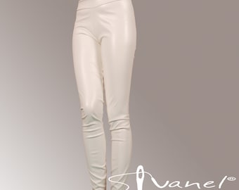 White Leather Pants Etsy