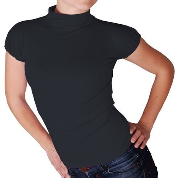 Stretchy hotsell black turtleneck