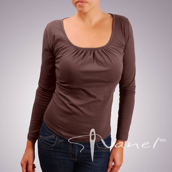 ruched neck blouse